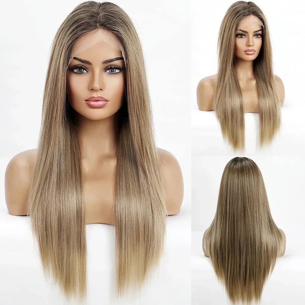 Ombre Ash Blonde Lace Front Wigs